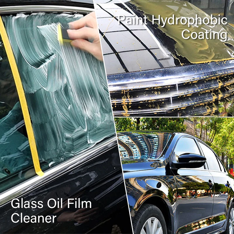 Car Glass Oil Remover & Ceramic Coating Kit Windshield Glass Oil Film Cleaner High Protection Nano Polish Spraying JB XPCS 20&12