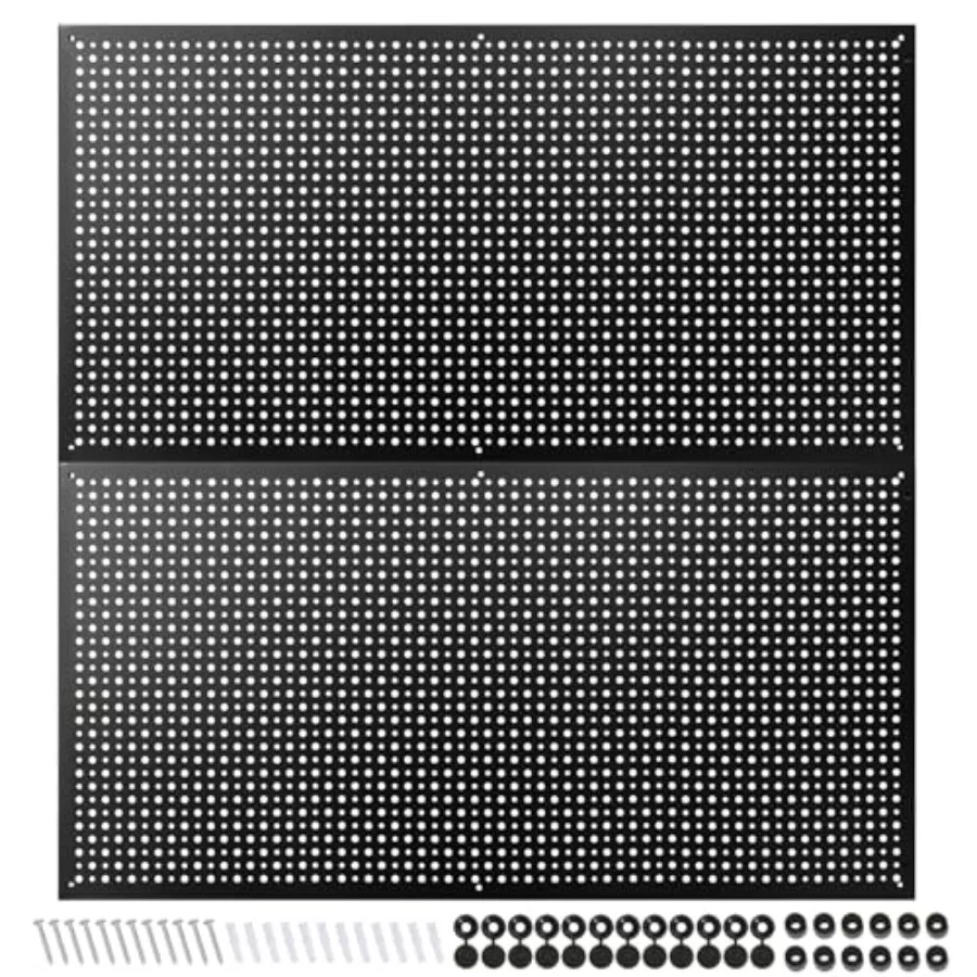 

Metal Pegboard for Garage StorageSteel Pegboard Heavy Duty 16-Inch X 32-Inch Metal Peg Board Tool Organization Panels Black 2 P