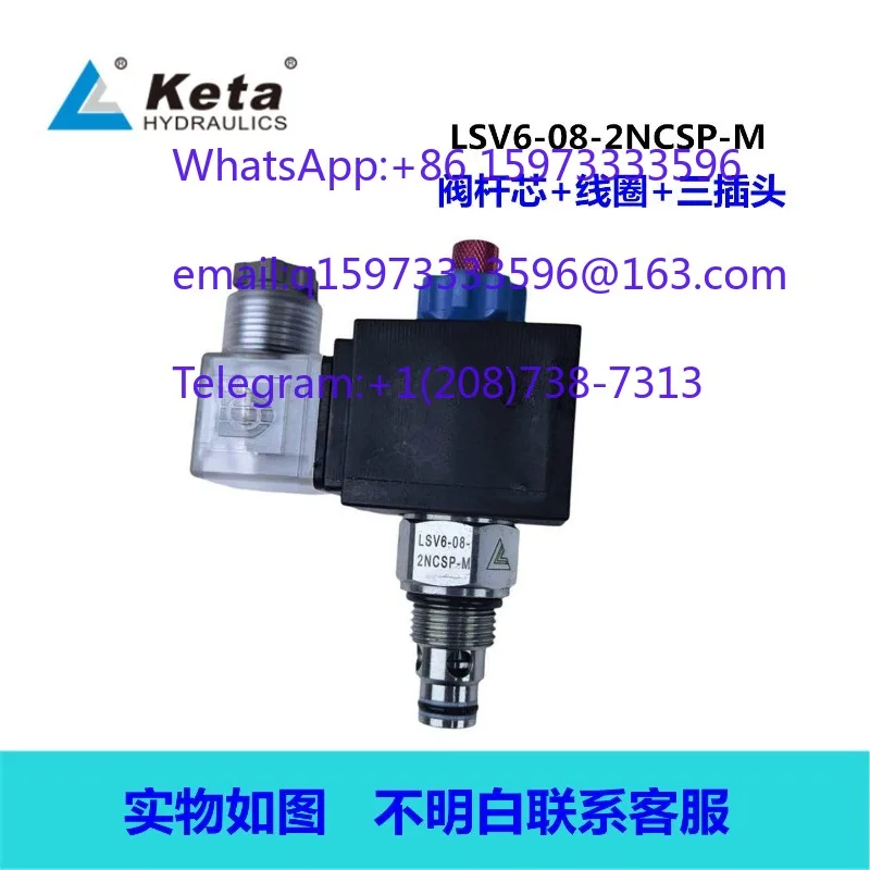 LSV6-08-2NCSP-M two-position two-way check threaded cartridge solenoid directional valve
