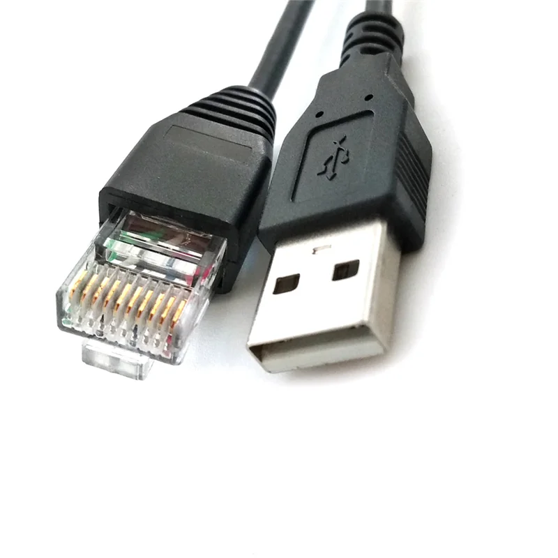 Cable de consola USB a RJ50 AP9827 para APC Smart UPS 940-0127B 940-127C 940-0127E con arranque de alivio de tensión moldeado, 1,8 M