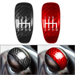 Carbon Fiber Car Center Console Gear Gear Shift Knob Cover Decorative Trim For Nissan 370Z Z34 2009-2018