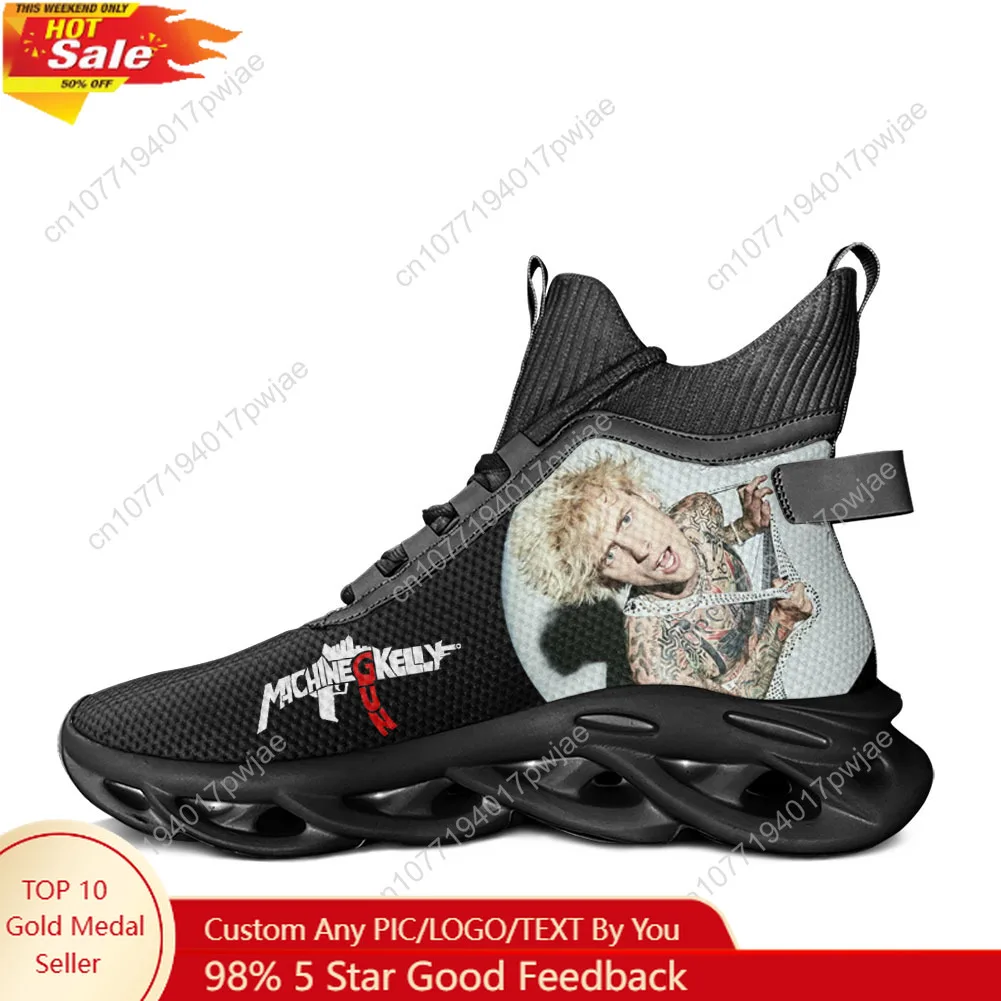 

M-Machine Gun K-Kelly MGK High Top Flats Sneakers Mens Womens Sports Hiking Travel Shoes Running Shoes Travel Custom Shoes