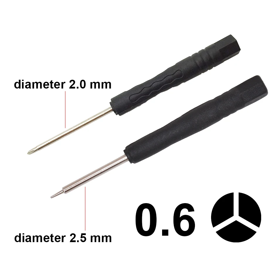 

0.6Y Mini Screwdriver 0.6 Y Mini Black Screwdrivers Key Repair Tool for iPhone 7 7Plus i7 Screw 2000pcs/lot