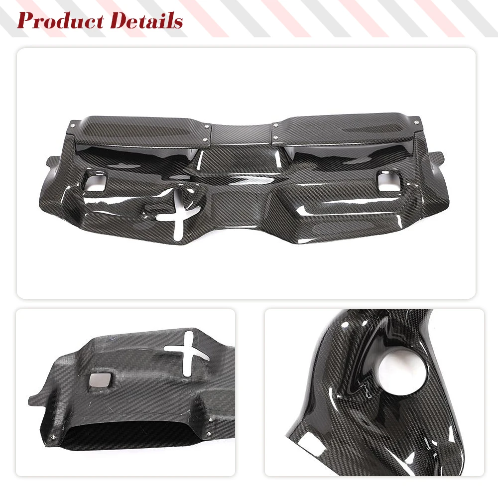 3PCS/Set Carbon Fiber Car Cold Air Filter Intake System Cover for Mercedes-Benz W204 C-Class C63 AMG Only 2008-2011