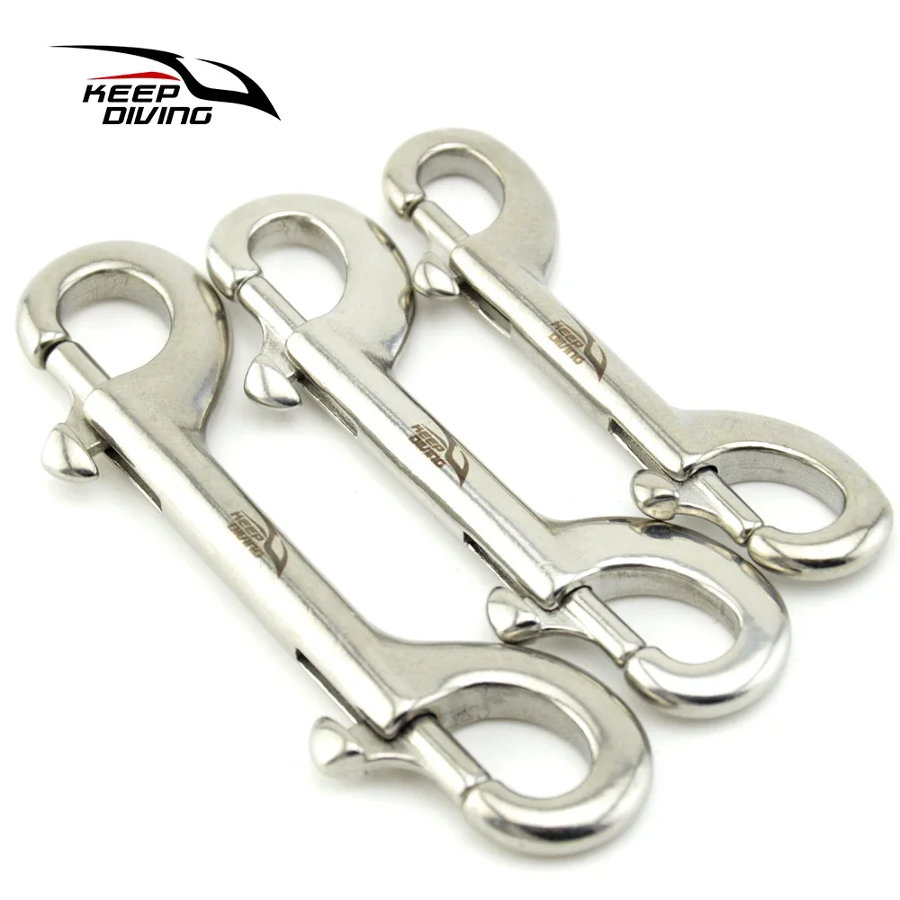 KEEP DIVING 316 Stainless Steel Scuba Diving Double Ended Hook BCD Chioce Snap Bolt kit Quick Draw