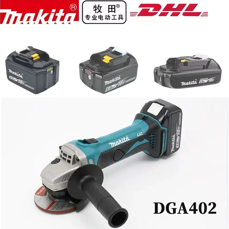 Makita 18V 6000mAh lithium battery, optional package DGA402, 18V cordless brushless angle grinder 125mm