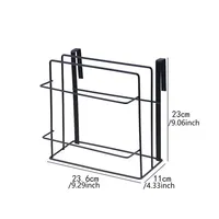 Wall-Mounted Rack For Chopping Boards.Ideal Kitchen Organizer With Towel Holder And Shelf For Neat Storage.