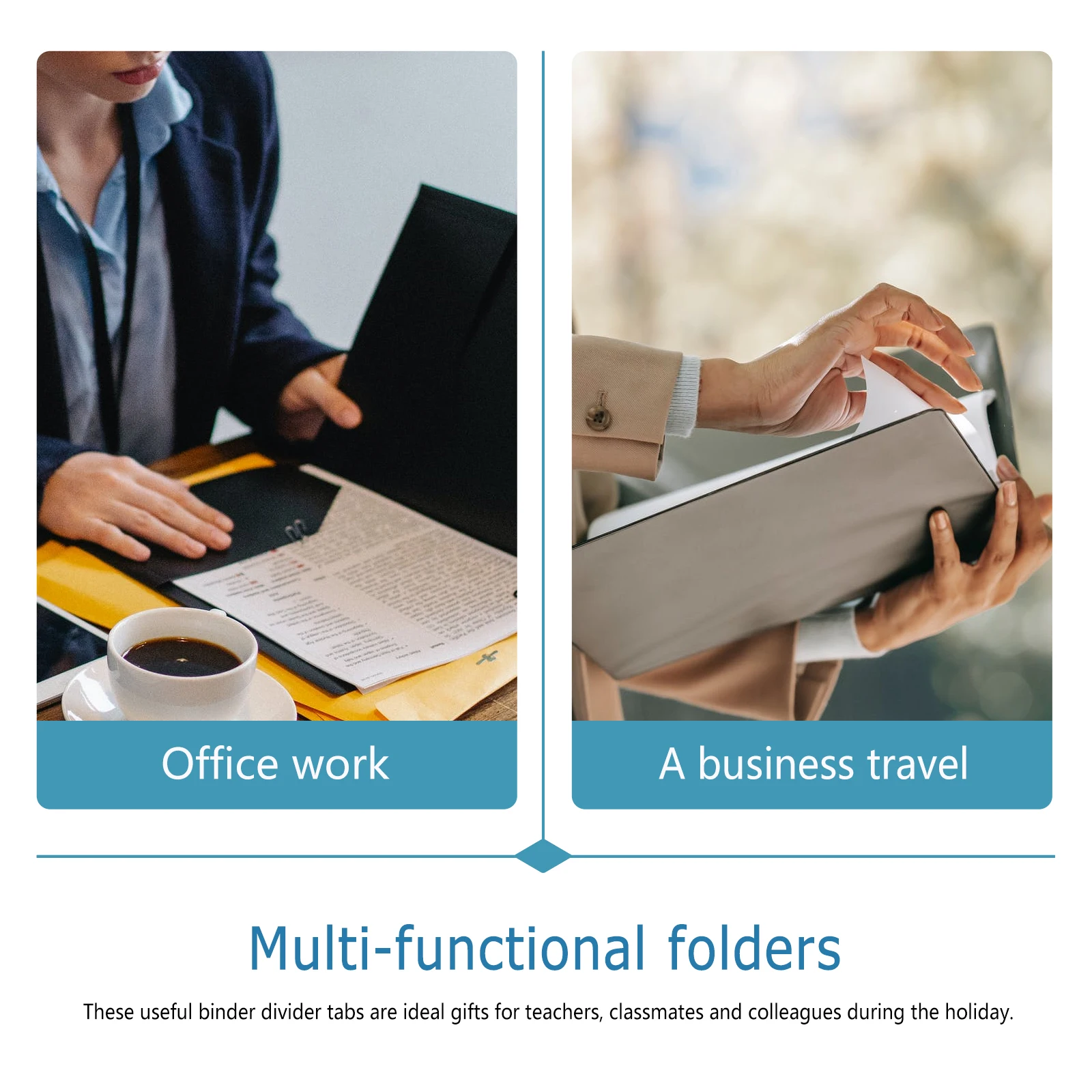 

10 Pcs Spiral Office Dividers for Lever Arch Files Paper Small Binder with Notebook Binders
