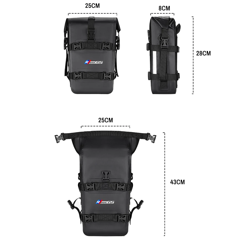 For BMW S1000XR S1000RR S1000R R1250GS R1200GS F850GS Motorcycle Accessories Outdoor Tank Side Bag Tool Pack Leather Saddle Bags