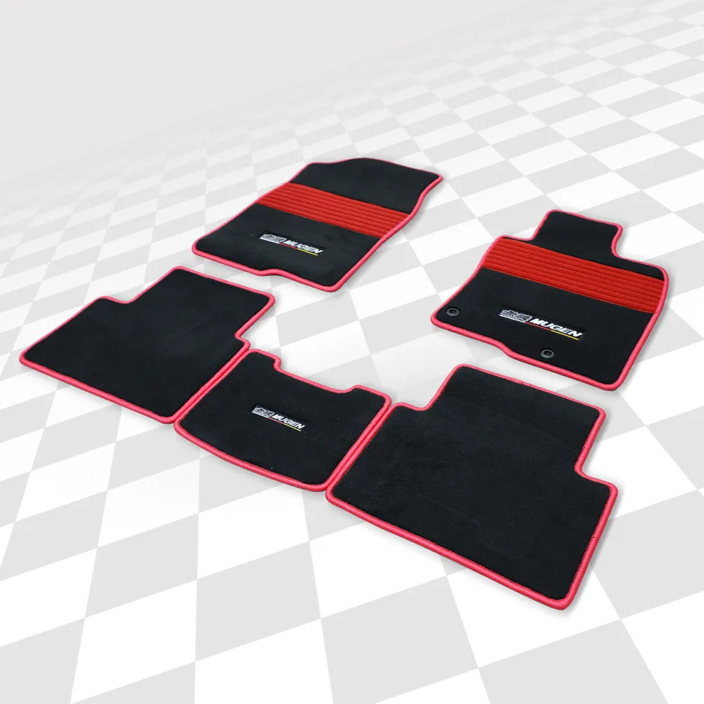 Honda Civic 10th Gen FC FK 2016-2021 Custom Fit Floor Mats 4-Piece Full Set Anti-Slip Velour Carpet for LHD RHD