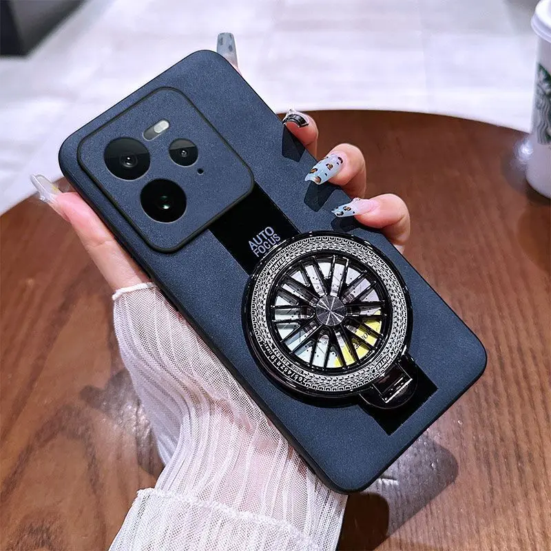 Shockproof Magnetic Case For  Realme 15 GT7 Pro C75 Back Ring Holder Magsafe Cover Silicone Frame Fiber Leather Cases