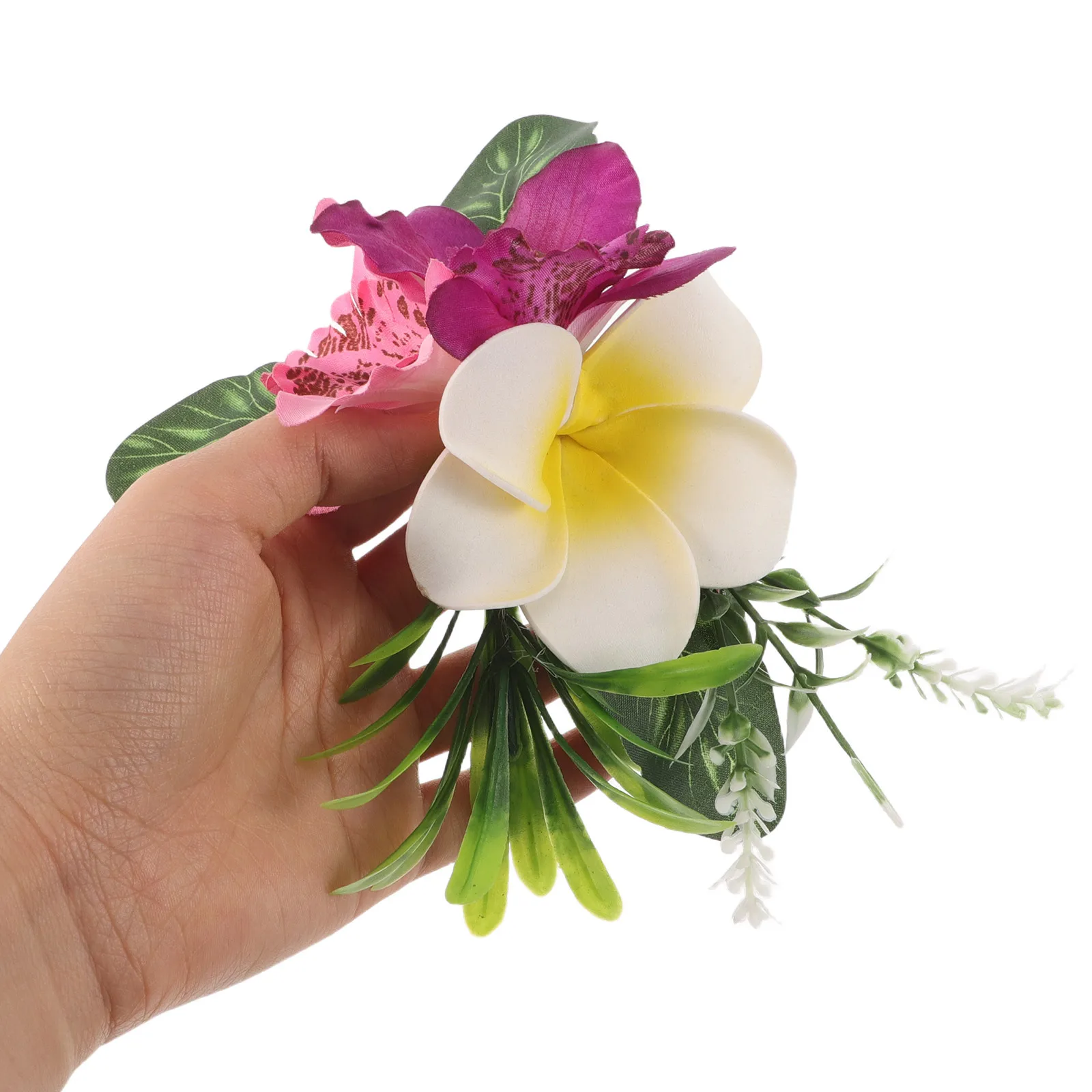 

2Pcs Ancient Chinese Style Flower Hair Clips Elegant Orchid Plumeria Floral Hairpins for Hanfu Party Vacation Accessories