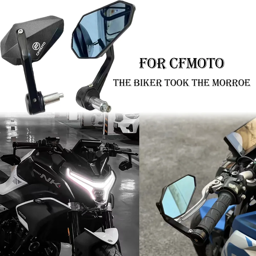 

Motorcycle Mirror Blue Glass Handle Bar End Rearview Side Mirror For CFMOTO 150 250 400 650NK CLX700 800NK 800nk 2023 7/8"