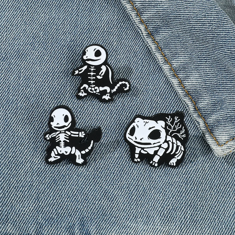 Personality Cartoon Brooch Funny Charmander Enamel Pin Wallet Backpack Clothing Jewelry Metal Badge Accessories Gift for Friends view 6