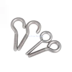 304 Stainless Steel Sheep Eye Screw/ Open/Closed Hook Screw/ Lifting Ring Bolt Screw M3M4M5M6M8M10