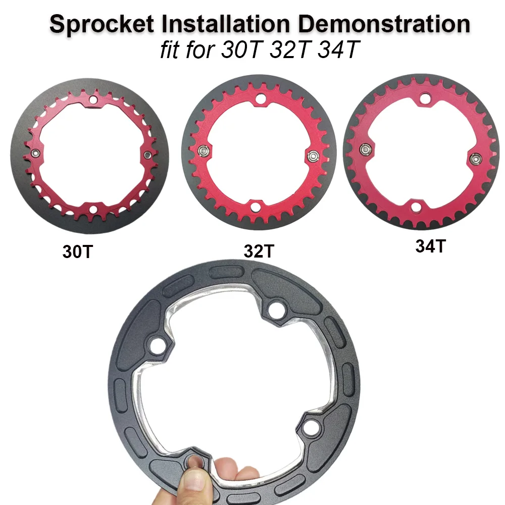 Bike Crank Star Ring Protector 104BCD 30T 32T 34T Bicycle Chainring Protection Cover Cycling Crankset Guard Chainwheel Parts