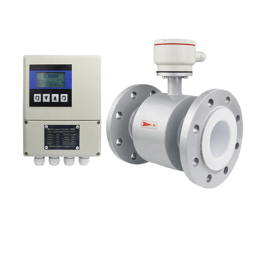 Split Magnetic Flow Meter Remote Display Liquid Wastewater Sewage Slurry Electromagnetic Flowmeter