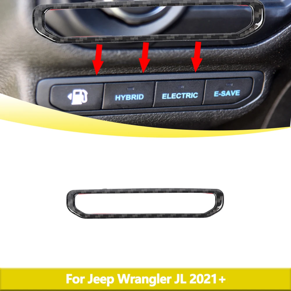 

ABS Electric Start Switch Button Frame Cover Trim Decoration Ring for Jeep Wrangler JL 2021-2023 4Xe Car Interior Accessories