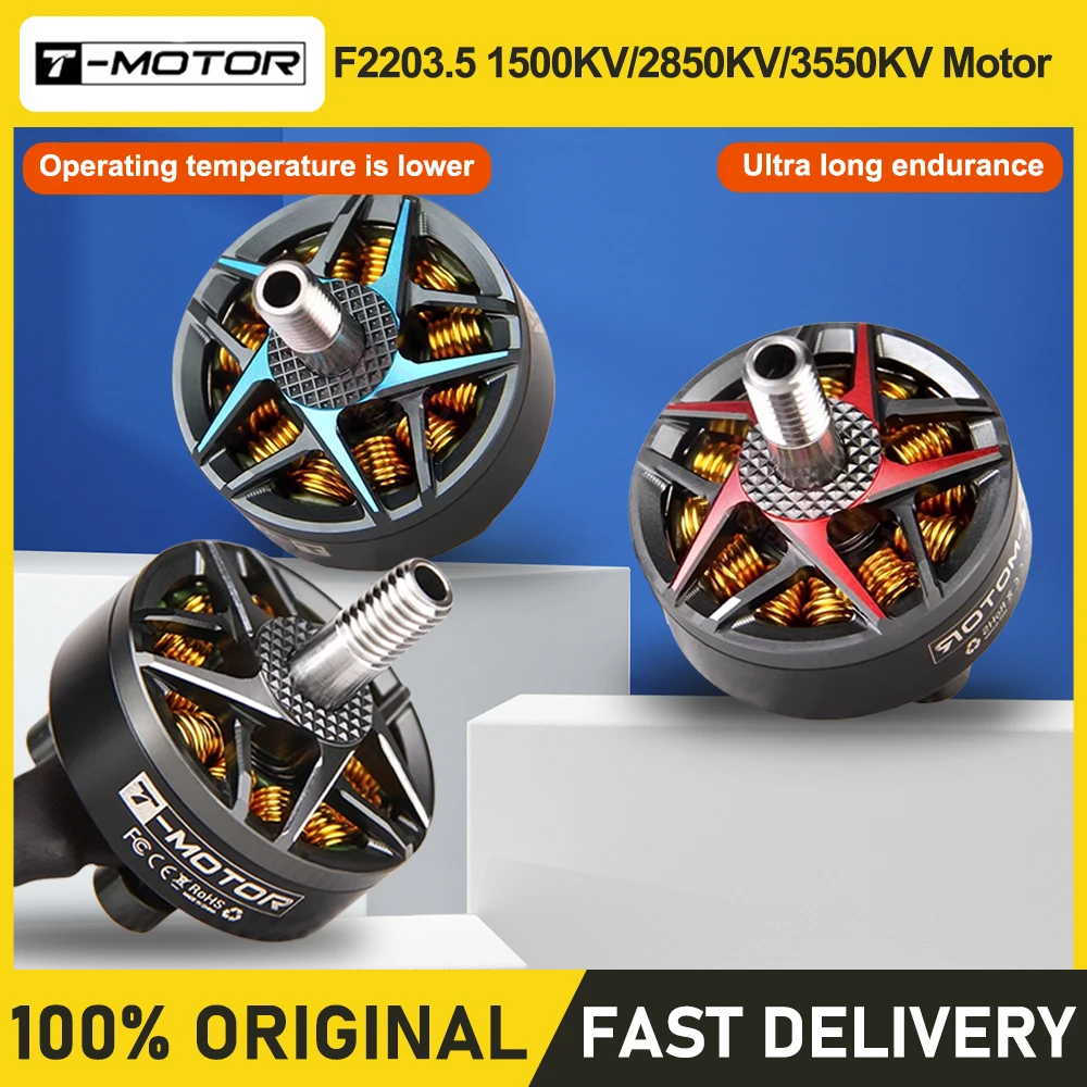 

T-Motor F60 Pro IV 2207.5 1750KV 1950KV 2550KV 4-6S Brushless FPV Motor for RC Drone FPV Racing Freestyle Nazgul5 X220S Upgrade