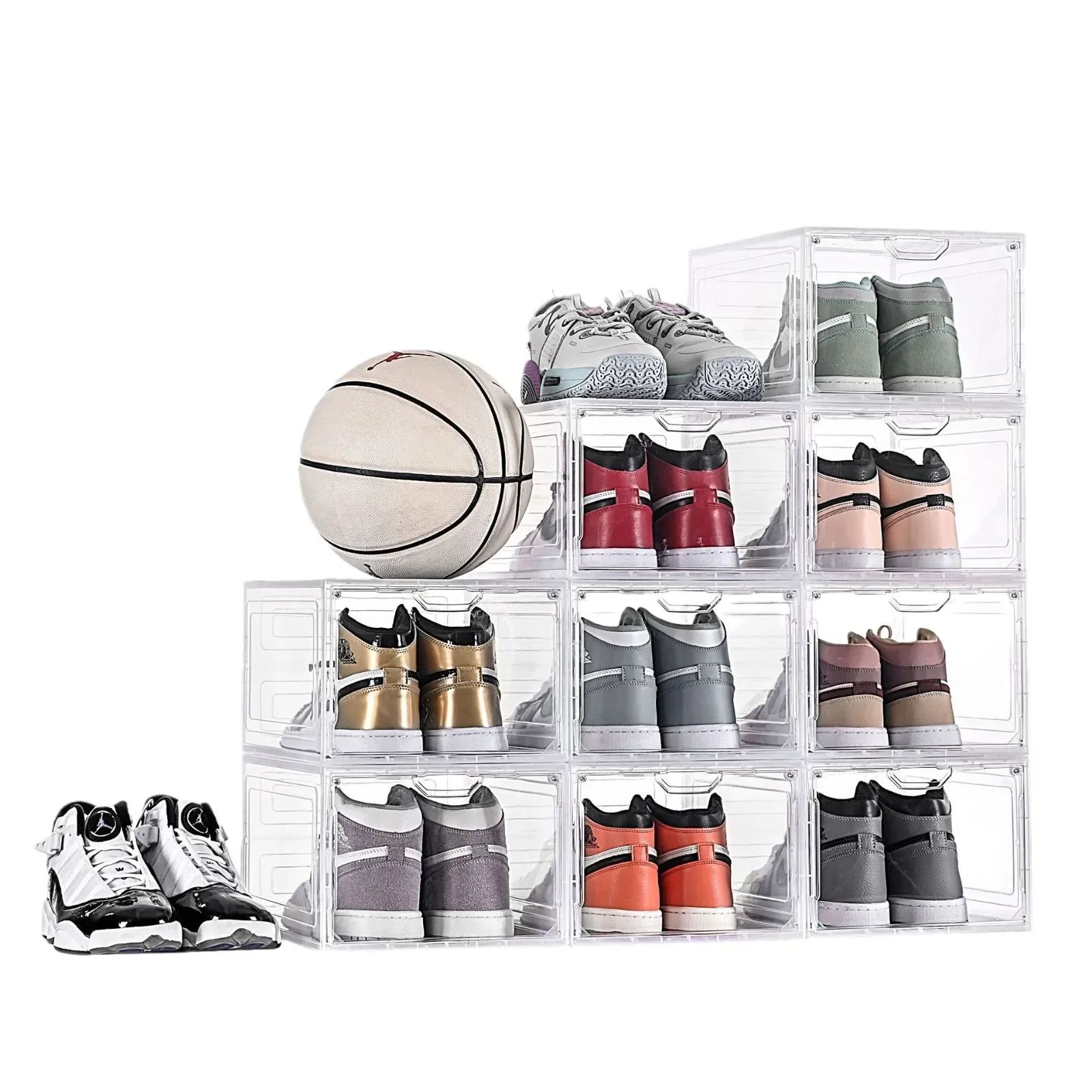 

6-sided hard storage box AJ sneakers anti-oxidation shoe cabinet Transparent shoes Plastic acrylic shoe box