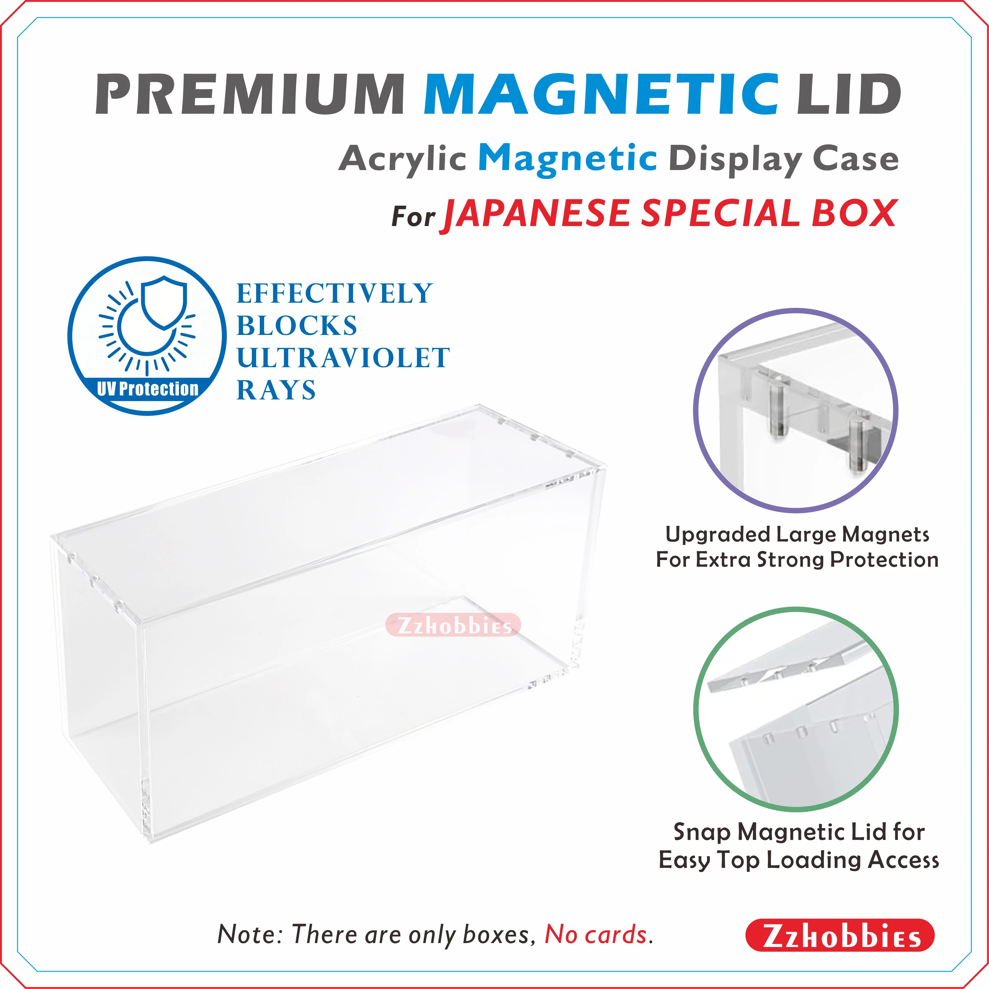 Acrylic Magnetic Protective Case for PKMN Japanese Special Box – Display & Storage Holder
