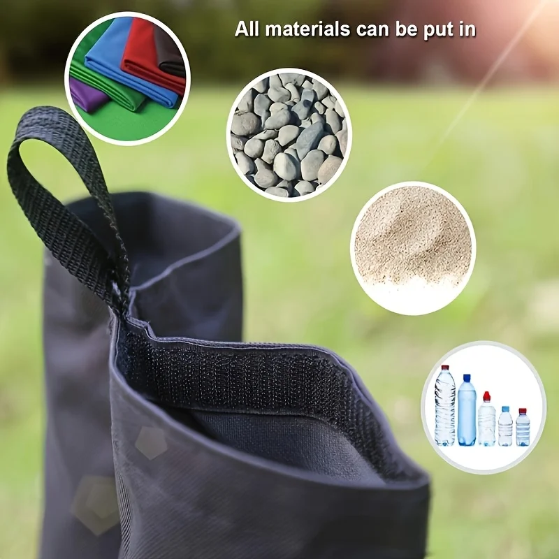 Black Single Outdoor Tent Windproof Sandbag / Fixed Sandbag / Sunshade Anchor Sandbag / Windproof Sand Pack Bag - view 2