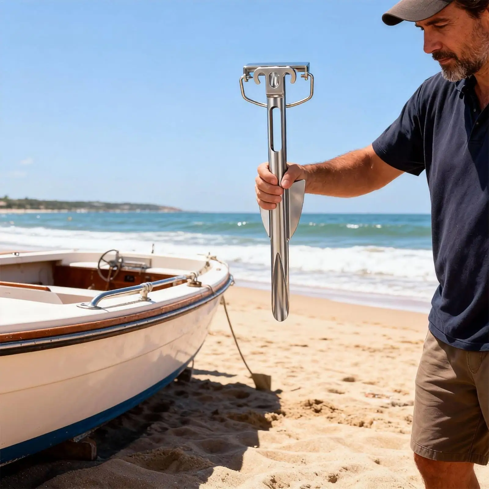 Paddle Board Anchors Stainless Steel Rustproof Beach Anchors For Kayak Paddleboard Inflatable Boat Raft Pontoon Shore Tent