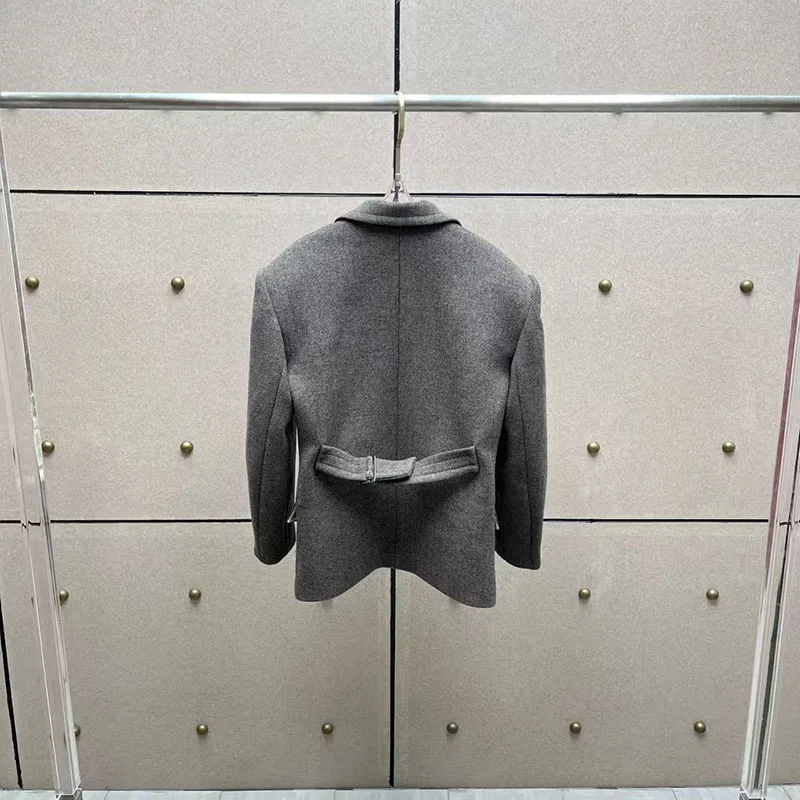 سترة نسائية جاهزة من الصوف، سترة صوف عصرية للركاب، سترة بدلة عالية الجودة، خريف، وصول جديد، 2025