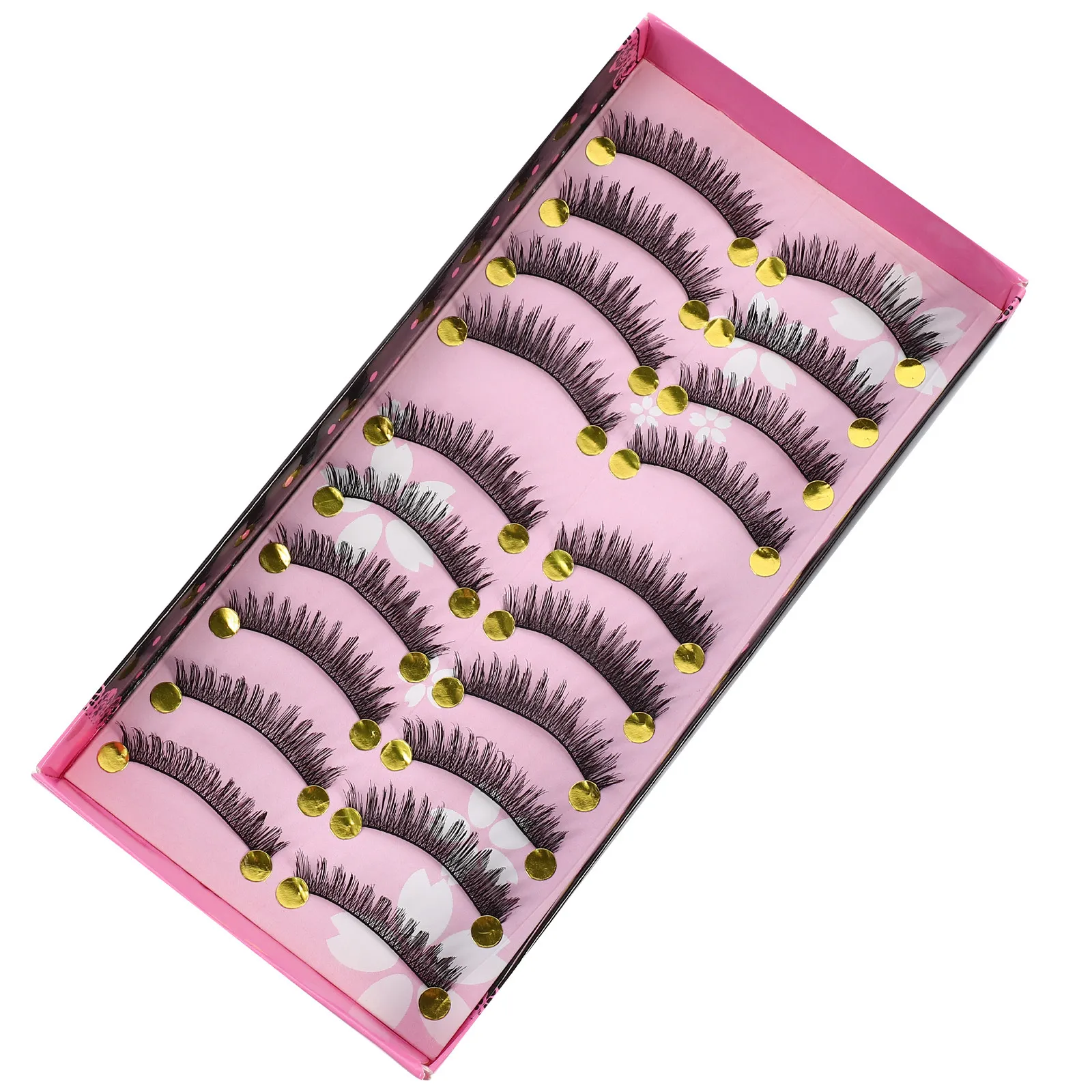 

10 пар накладных ресниц из искусственного волокна, легко наносятся, для ежедневного макияжа и вечеринок, натуральные, длинные, густые ресницы для женщин