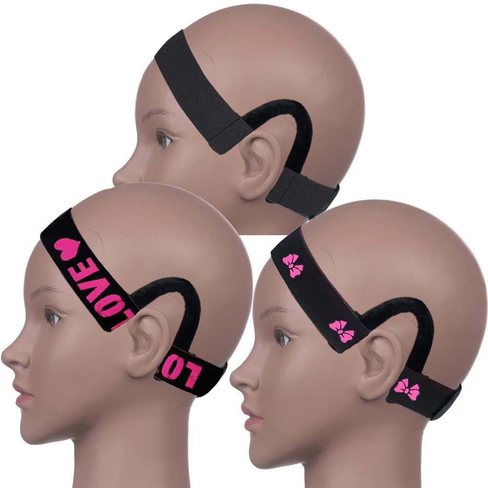 1/3 New Comfortable Lace-Filted Wig Band - Adjustable, Ear Protection, 3cm Wide, Black, for Securely Holding Wig Edges image 2