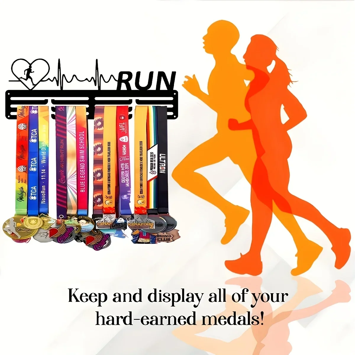 Bohemian Iron Plaque Display Rack, Running Medal, Clothing and Hat Wall Organizer, Multifunctional Living Room Decoration