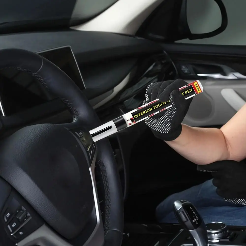 3pcs/bag Black Color Touch-Up Paint Pen Smooth Application Plastic Parts Plastic Scratch Repair Pen Compact Design
