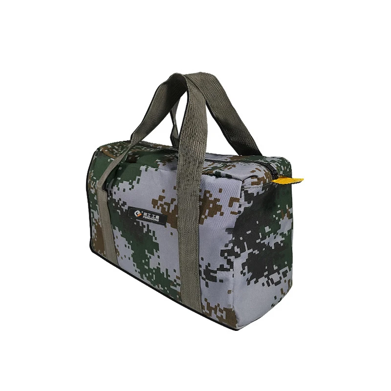 12/14/16/18 Inch Thickened Camouflage Canvas Electrician Bag,Large Capacity Tool Bag Waterproof Organic Silicone Canvas Tool Bag