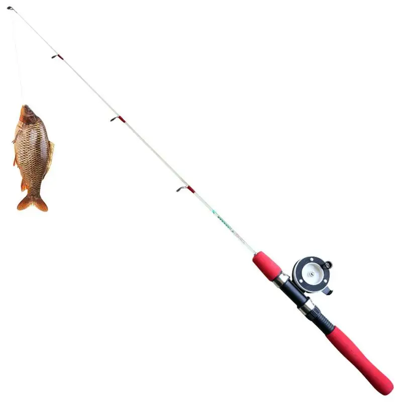 Fishing Rods For Beginners Ice Fishing Equipment Ultrashort Convenient Plug-in Fishing Rod Anti-slip EVA Handle Father's Day