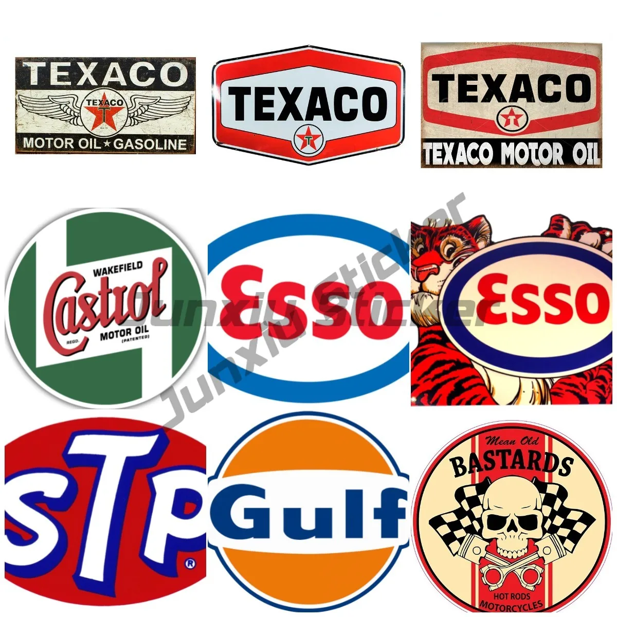 

TEXACO STP Castrol Retro Racing Hotrod Motocross Racing Laptop Helmet Trunk Wall Decal Sticker Is Suitable for Car Truck SUV RV