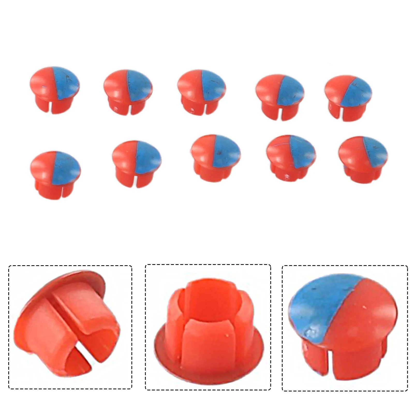 10pcs Hot And Cold Water Sign Red And Blue Label Decorative Cover Faucet Handle Accessories For Kitchen Bathroom Parts Plastic