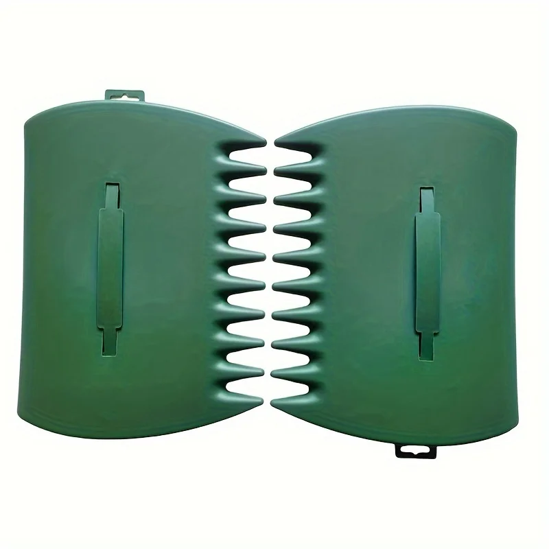 2-piece leaf rake - Large plastic gardening grabber, used for picking up fallen leaves, grass clippings, and debris - Durable gardening hand tool set