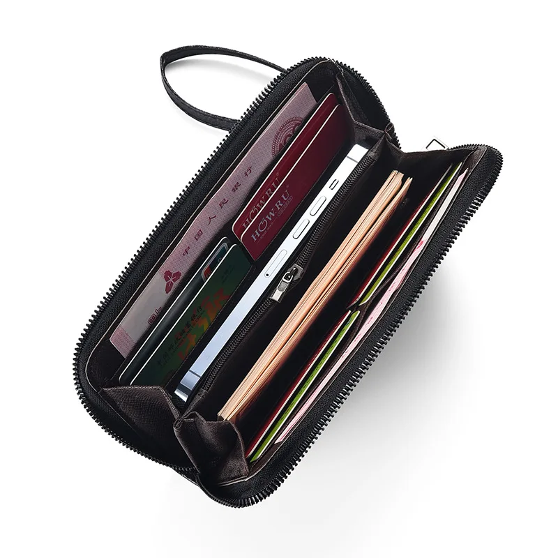 

Brand Design Purses Zipper Closed Men'S Wallet Skin Wallets Purses PU Leather Money Clips Sollid Thin Wallet For Men Purses