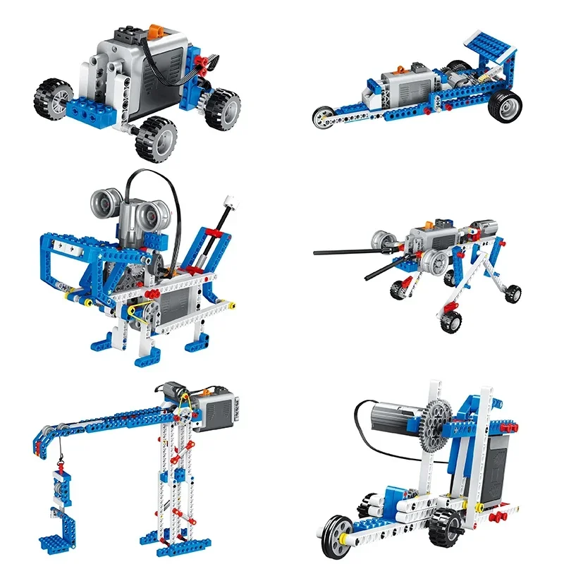 Piezas técnicas de ladrillo MOC 9686, herramientas de enseñanza de punción eléctrica de bloques de construcción de aprendizaje para estudiantes de escuela educativa multitecnología