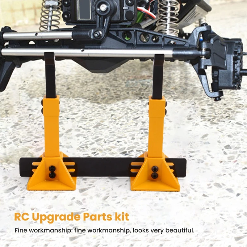 JB-Simulation Metal Height Adjustable Jack RC Car Holder Stand Decoration For 1/8 1/10 RC Crawler Axial SCX10 TRX4 D90