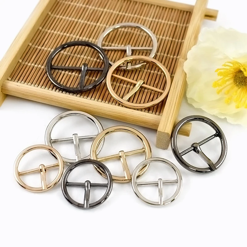 4Pcs 20-50mm Oval Metal Pin Buckle for Belt Bag Strap Webbing Round Edge Single Prong Clasp Leather Hook Craft DIY Hardware
