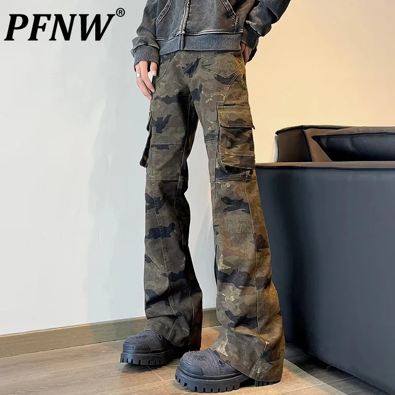 

PFNW Camouflage Multi Pocket High Street Pants Men's Korean Trendy Vintage Handsome Versatile Casual Trousers Autumn New 28W4511