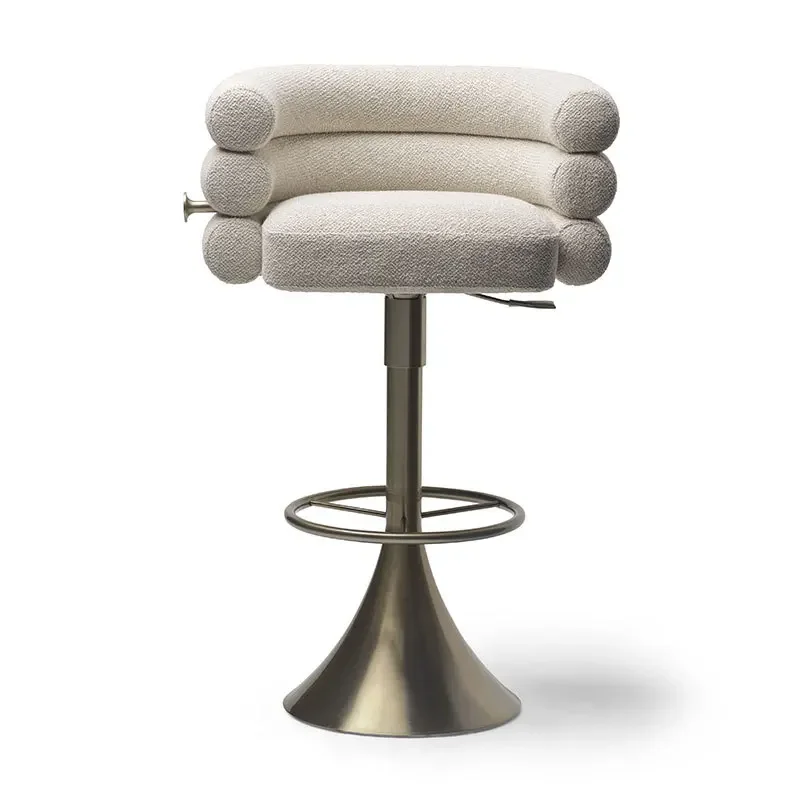 

Italian light luxury modern bar chair rotating lifting backrest bar high sense home island kitchen high stool