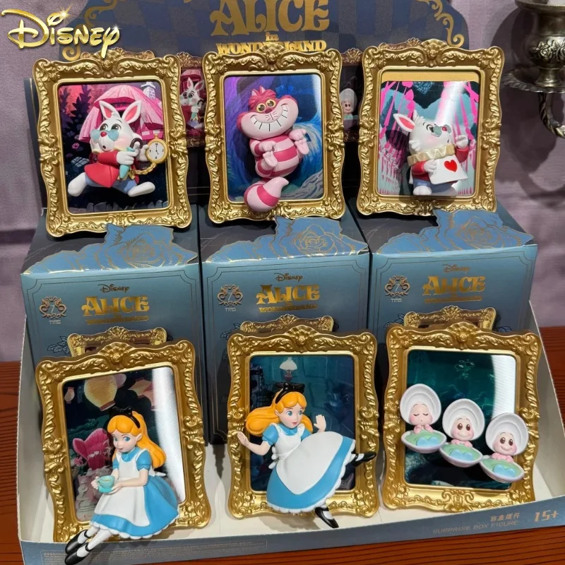 

New Disney Alice In Wonderland Series Blind Box Guess Bag Mystery Box Toys Doll Cute Anime Figure Desktop Ornaments Kids Gifts