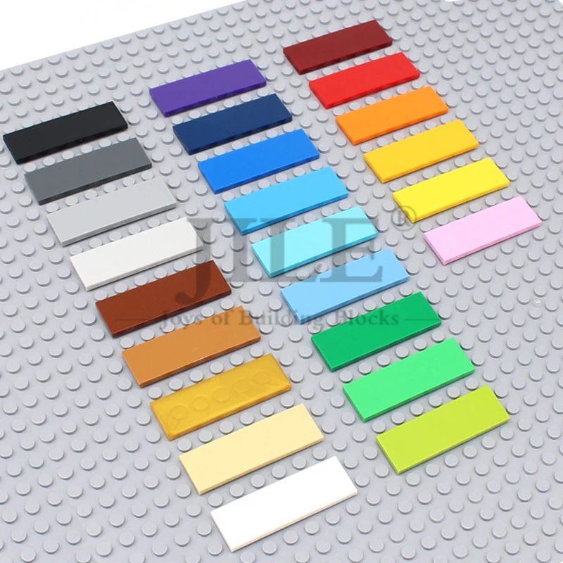 Blocs de construction MOC 69729, 30 pièces, carrelage plat 2x6, figurine lisse, compatibles avec les briques assemblées, jouets éducatifs et créatifs