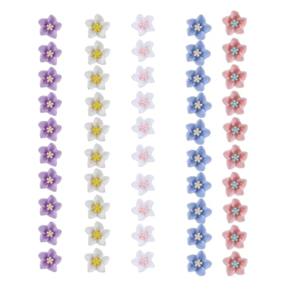 Trendy 10pcs/set Hair Accessories Girl Kid Hair Styles Holder Hair Claws Soft Ceramics Flower Hair Clips Small Hairpins