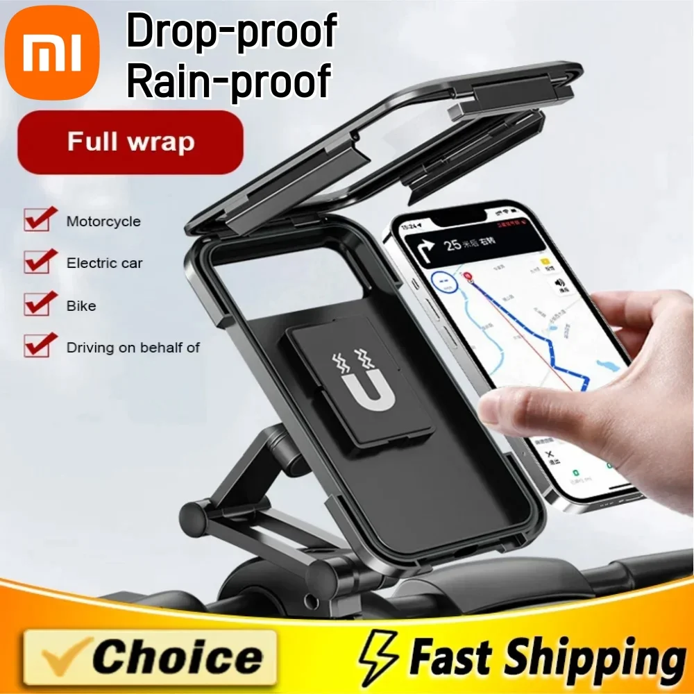 Xiaomi Wasserdichter Motorrad-Fahrrad-Handyhalter Universal Fahrrad GPS 360° °   Drehbarer, verstellbarer Motorrad-Handyhalter