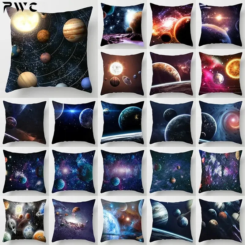 

Home Decor Planet Space Collection Pillow Gift Home Office Decor Pillow Bedroom Sofa Car Cushion Cover funda de almohada