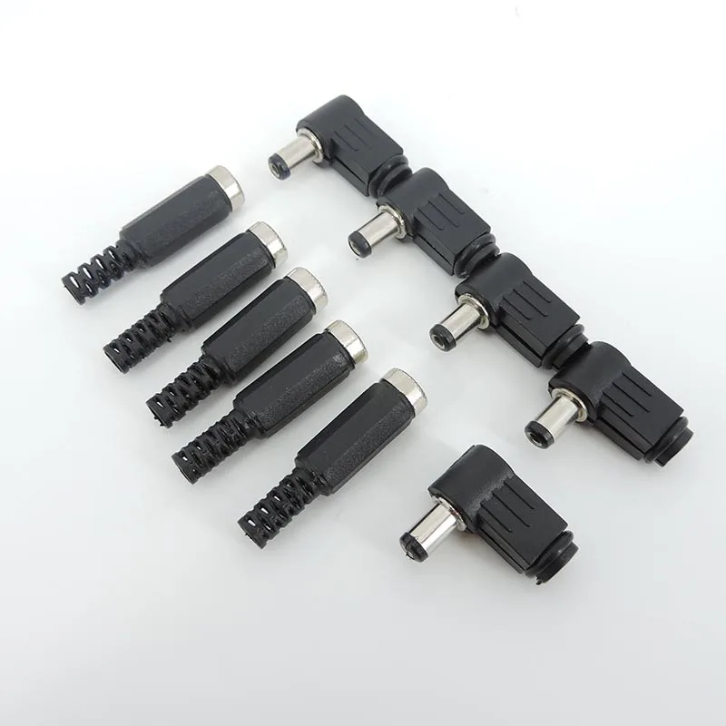 5.5MM * 2.5MM / 2.1MM DC male female Power Plug Jack Socket Adapter straight / Right angle 90 Degree Connector 5.5*2.5MM 5521 b