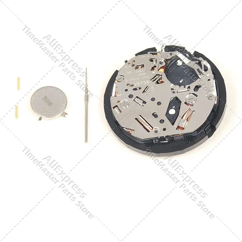 에코 드라이브 태양열 무브먼트 VS75 시계 부품, 일본 오리지널 브랜드, VS75B/VS75A 무브먼트, 신제품